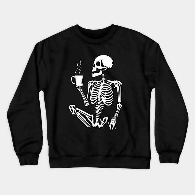 skeleton coffee Crewneck Sweatshirt by lkn